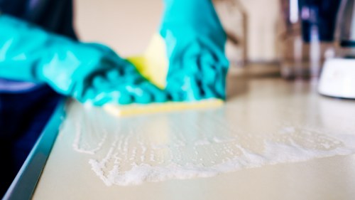 Local cleaner treating fabric armchairs and seating